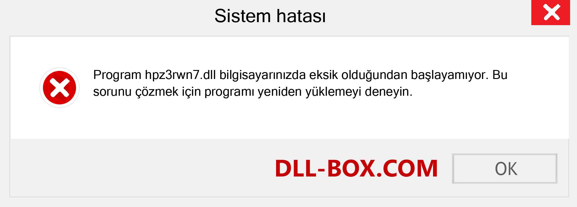 hpz3rwn7.dll dosyası eksik mi? Windows 7, 8, 10 için İndirin - Windows'ta hpz3rwn7 dll Eksik Hatasını Düzeltin, fotoğraflar, resimler